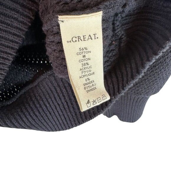 The Great - The Bobble Pom Pom Sweater in Navy Blue Size 1/Small - Picture 8 of 8